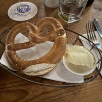 bretzel with margerine  at Hofbräuhaus Melbourne in Melbourne