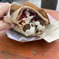 Falafel en sándwich   at La Roti V in Ciudad Autónoma De Buenos Aires