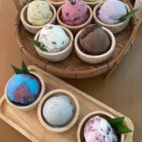 10 different ice cream flavours  at Itim Roi Ros (100 Flavors of Ice Cream) - ไอติม100รส in Chiang Mai