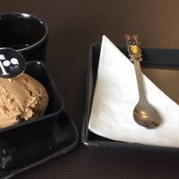 Cappuccino chocolate chip. Very nice but a tad icy. at Itim Roi Ros (100 Flavors of Ice Cream) - ไอติม100รส in Chiang Mai