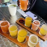 Kombucha flights  at The Booch Bar in Hilo