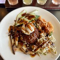 Mushroom bi bim bap, but subbed the egg for a scoop of vegan cheese  at The Booch Bar in Hilo