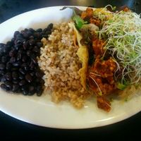 Tempwh chorizo tacos with extra avocado at The Booch Bar in Hilo