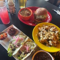 Vegan tacos, conscious culture burger, buffalo cauliflower  at The Booch Bar in Hilo