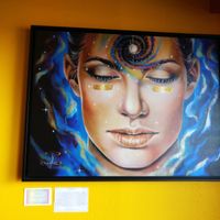 some lovely art at the Conscious Culture Café at The Booch Bar in Hilo