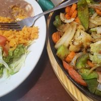 Veggie fajitas at Los Amigos Mexican Restaurant in Platteville