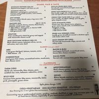 Menu pg 1 at Maui Brewing Co in Kahana