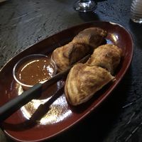 The sweet potato samosas! at Maui Brewing Co in Kahana