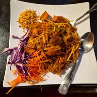 Tofu pad Thai, no egg, no fish sauce at Chao Praya Thai Food in Bullhead City