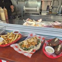 Vegn fries, Vegan masala curry loaded flatbread, vegan pretzel sticks. at Grub Club in Queenstown