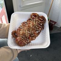 Korean sausage bread  at Canela Vegan Bakery & Cafe Bridgeland in Calgary