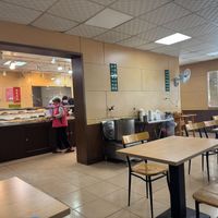 View from main dining area looking through to the buffet at Yanagiya Vegetarian Restaurant in Taoyuan City
