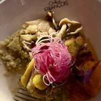 Seasonal grilled and steamed vegetables and starches  at Chez Francois  in Vermilion