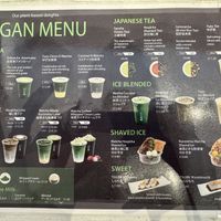 Vegan menu.  at TSUJIRI Lorne Street in Auckland