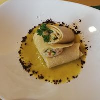 Crespelle with chestnut at Lo Fai in Piacenza