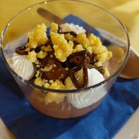 Mousse van chocolade at Lo Fai in Piacenza