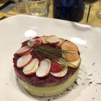 Quinoa with avocado and beetroot   at Lo Fai in Piacenza