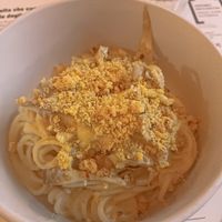 Spaghetti with lemon cream at Lo Fai in Piacenza