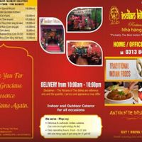 Restaurant's Brochure at Indian Kitchen in Hai Phong