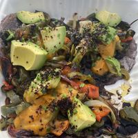 Rajas tacos at Mesa Verde in Santa Barbara