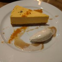 pumpkin pecan cheesecake at Mesa Verde in Santa Barbara