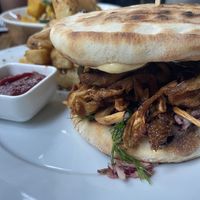 Mushroom sandwich- disgusting   at Mesa Verde in Santa Barbara