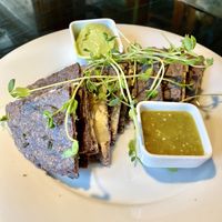 SQUASH BLOSSOM QUESADILLAS  at Mesa Verde in Santa Barbara