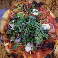 Macadamia Ricotta Flatbread/Pizza. Delish & Vegan at Mesa Verde in Santa Barbara