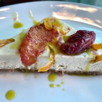 Lemon cheesecake  at Mesa Verde in Santa Barbara