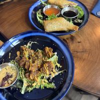 Eggroll and chicken bites   at True Vegan in Delray Beach