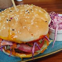 Spicy bean burger at Soul Bowl in London
