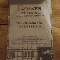 Speisen & Getränkekarte at Fachwerk Hoffnungsthal in Nordrhein-westfalen