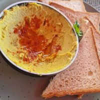 Hummus and bread at Muthu Bar in Southern Province