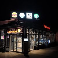 Raststätte von außen at Burger King  in Bayern
