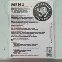 Menu   at Globetrotter Street Food in Pensacola