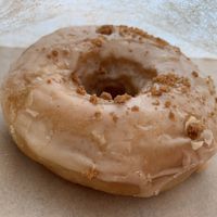 Biscoff donut  at Power Plant Cafe in Plymouth