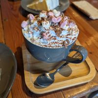 Deluxe hot chocolate at Power Plant Cafe in Plymouth