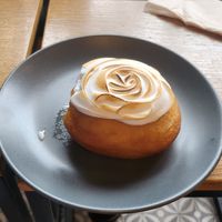 Lemon doughnut 🥰 at Power Plant Cafe in Plymouth