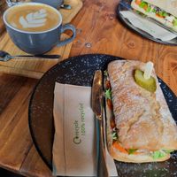 Buffalo Chickn sandwich at Power Plant Cafe in Plymouth