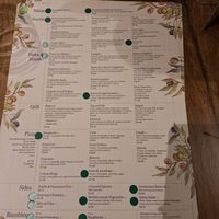 Menu with Vegan options highlighted at Cosa Nostra in Whitby