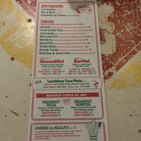 Menu  at Tacombi in New York