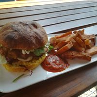 A great vegan burger!! at Kiez Vegan - Kortestrasse in Berlin