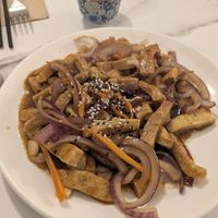Hoisin vegetables+ tofu at Peony Café in England