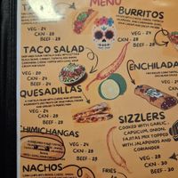 Main menu Nov 25 at Burrito House Birkenhead in Auckland