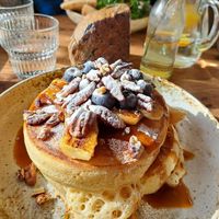 Fluffy pancakes (vegan) at An - Bairro Alto in Gelderland