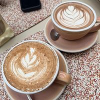 Hot cocoa and chai latte   at Gather Porto in Porto