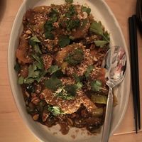 Singapore chow fun noodle   at Goosefeather in Tarrytown