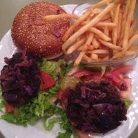 Vegan burgers  at The Streets - Ibn Gabirol in Tel Aviv