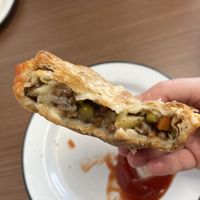 Lentil and vegetable pie   at Cherry Darlings Bakehouse in Adelaide