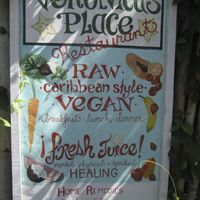 front sign, December 2013 at Veronica's Place in Puerto Viejo De Talamanca